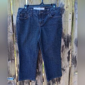 Ann Taylor LOFT Slim Cropped Blue Jeans 8